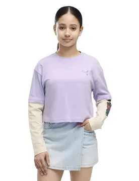 Maglietta A Maniche Lunghe Mid90s Relaxed Short Length Layered Light Lavender 9-10 Anni - Puma - FashionsVida
