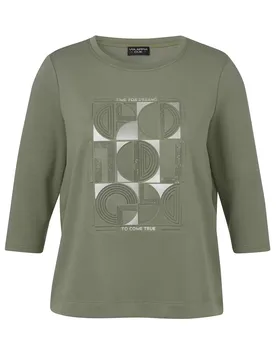Sweatshirt Rundhals 3/4 Arm Motiv female - 46 - FashionsVida
