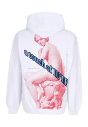 Felpa Leggera Cappuccio Uomo Nymph Hoodie White
