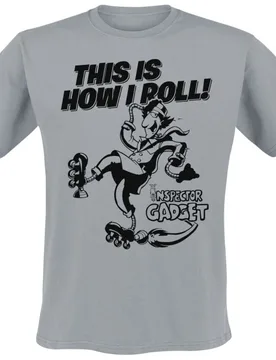 T-Shirt - This Is How I Roll - L bis XXL - für Männer - Größe XL - grau - Lizenzierter Fanartikel - Männer - male - Inspector Gadget - FashionsVida