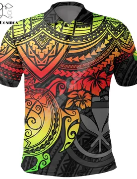 Polynesian Hawaii Kanaka King Country Flag Tribe Hawaiian Vintage 3DPrint Summer Casual Harajuku Short Sleeves Polo Shirts X - Aliexpress - FashionsVida