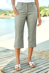 Women's Everyday Straight Leg Crop Trousers in Mint Size: 14 - Mint - Size: 14