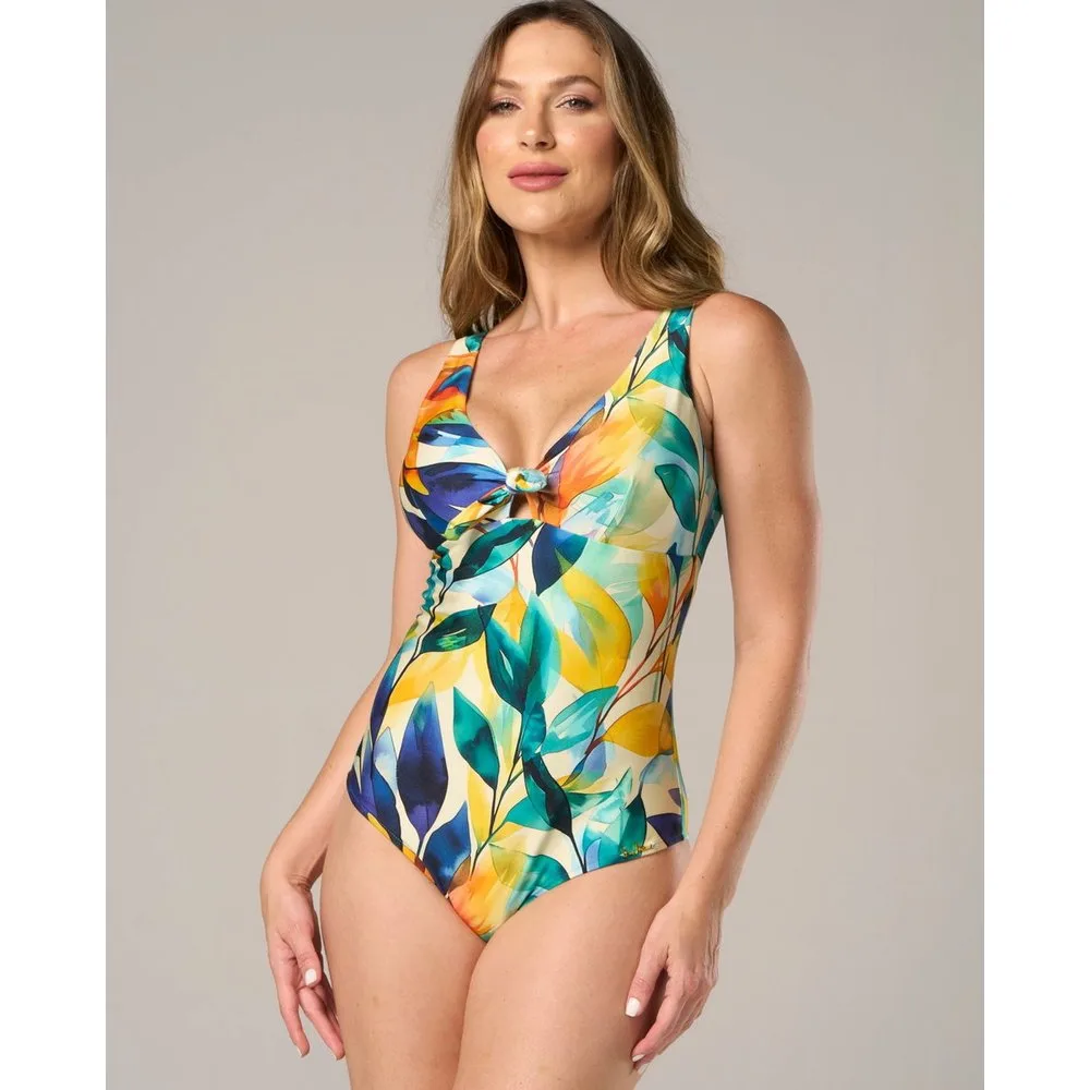 Bañador de mujer brasileño estampado con relleno - Lua Morena - FashionsVida