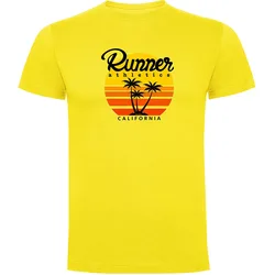 Maglietta A Maniche Corte Runner Athletics Yellow S