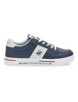Sneakers Blu e Bianco suola a contrasto polo club BHM614100 42 - Beverly Hills - FashionsVida