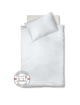 Satin Bettwäsche Royal Uni 140x220cm Silber hellgrau - Fleuresse - FashionsVida