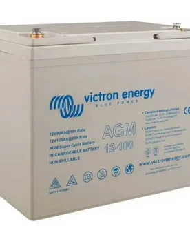 Super Cycle 12v/100ah M6 Agm Battery White One Size unisex - Victron energy - FashionsVida