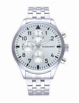 Montre Caiman 43mm 5atm Quartz/analogical Silver / Silver / Mineral One Size - Radiant - FashionsVida