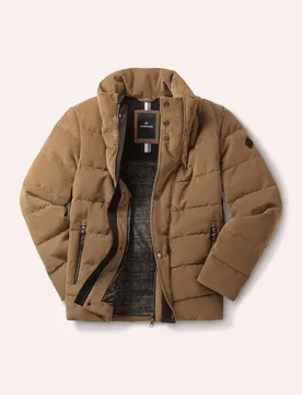 Cord Steppjacke, normale Größen#untersetzte Größen, Farbe Braun, 58, Hightech-Cord winddicht, wasserabweisend Herren - Walbusch - FashionsVida