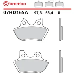 Pastiglie Freno Moto Sinterizzate Anteriori SA 07HD16 taglia un
