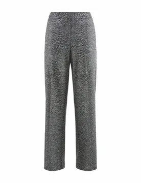 Flanell Jersey- Marlenehose - Schwarz/Grau - female - Size: 50 - Avena - FashionsVida
