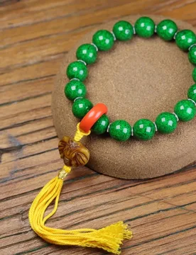 Imitation round beads DIY original design bracelet art craft green dragon horn - Aliexpress - FashionsVida