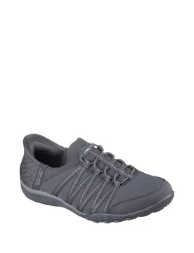 Women's Breathe-Easy - Roll-With-Me Shoe in Charcoal Size: 4 - Charcoal - Size: 4 - Skechers - FashionsVida