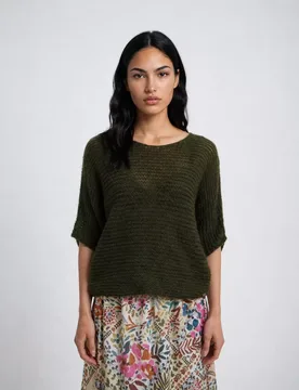 S HAIRY BOATNECK PULLOVER female - S - FashionsVida