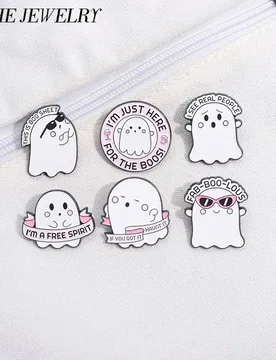Cartoon Sunglasses Ghost Boo Enamel Pins Custom Funny Cute Spooky I'm a Free Spirit Brooches Lapel Backpack Badge Jewelry Gifts - Aliexpress - FashionsVida