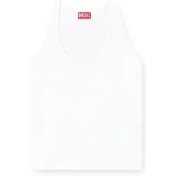 Camiseta de mujer sin mangas y cuello redondeado