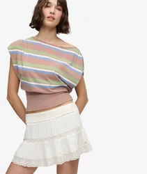 Superdry Damen Ibiza Minirock Lockere Passform White - Größe: 42