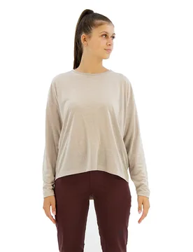 Maglietta A Maniche Lunghe Crew Active 365 Natural Silver Cloud Melange S - Odlo - FashionsVida