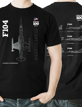 USAF Century Series F104 "Starfighter" Supersonic Interceptor T-Shirt. Summer Cotton Short Sleeve O-Neck Mens T Shirt New S-3XL - Aliexpress - FashionsVida
