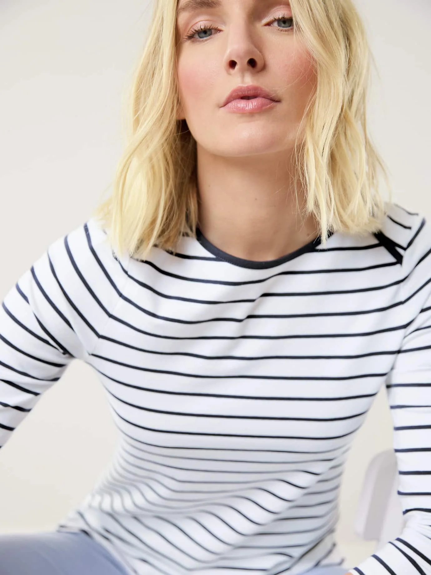 Ringelshirt la Ville, , Farbe Weiß, 48/50, garngefärbter Ringel langlebig Damen - Walbusch - FashionsVida