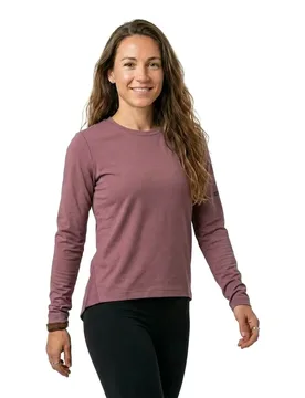 Maglietta A Maniche Lunghe Functional Bordeaux - CUBE - FashionsVida