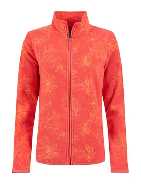 Weird Fish Rochelle Full Zip Printed Microfleece Size 18 - sale all-sale sale womens women women all-womens women fleeces - Flamingo - FashionsVida