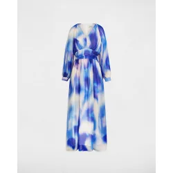 Vestido largo con estampado tye-dye