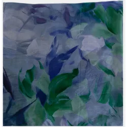 Pañuelo cuadrado de seda estampado floral