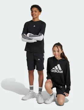 Short Street Jam Woven Cargo Junior 13-14A Black / White - Adidas - FashionsVida