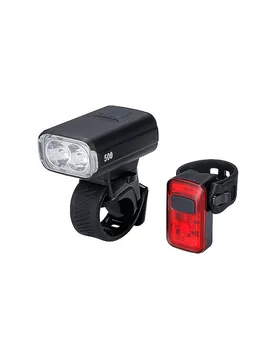 Juego de luces para bicicleta NanoStrike 500 Combo Spark 2 BLS-265 negro - BBB - FashionsVida
