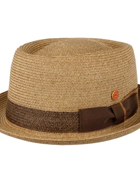 Gareth Classic Pork Pie Straw Hat by - beige-brown - Damen - Size: M (56-57 cm) - Mayser - FashionsVida