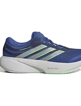 Supernova Solution 3 Running Shoes Dual Indigo / Tech Grey Metallic / Lime Burst UK 10.5 Men - Adidas - FashionsVida