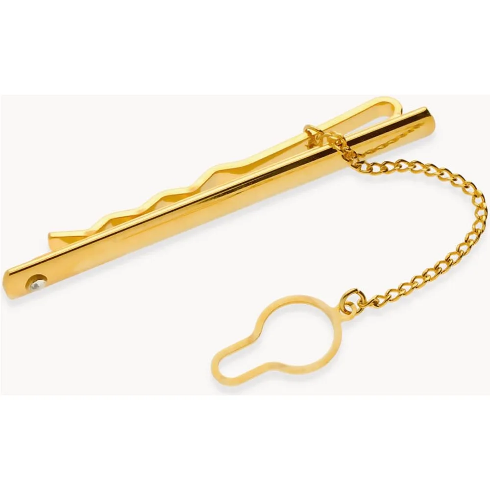 Pasador de corbata luz de metal bañado en - OKsilver - FashionsVida