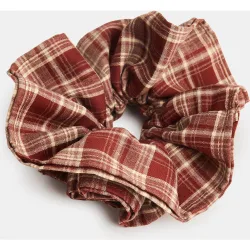 Scrunchie Rojo Cuadros