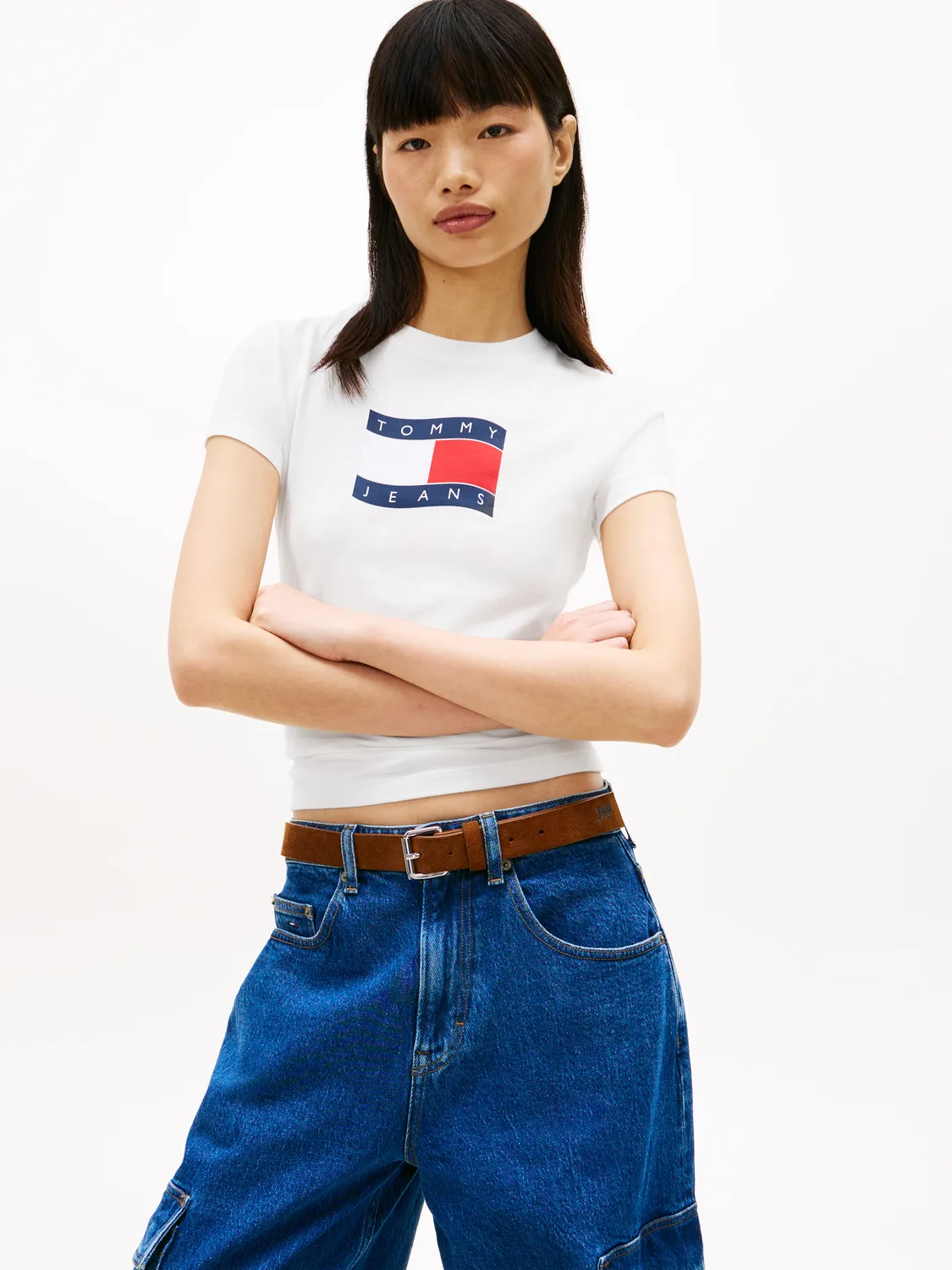 TJW SLIM WAVY FLAG TEE EXT female - M - FashionsVida