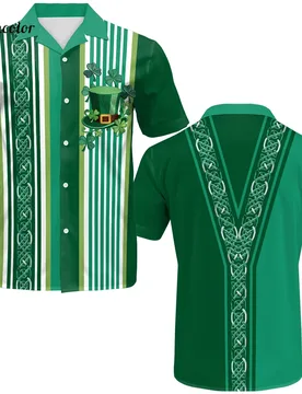 Men's 3D Lucky Clover Hat Print Polo Shirt Summer Short Sleeve Shirts Green St. Patrick's Day Party Tops Irish Festival Clothes - Aliexpress - FashionsVida