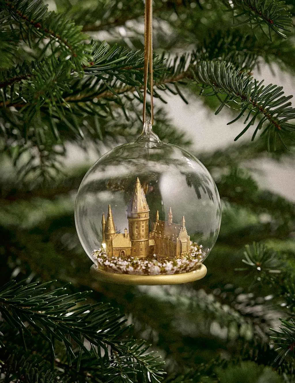 Harry Potter Hogwarts Glass Decoration Gold Mix - M&S - FashionsVida
