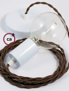Cables Suspension Luminaire Tc13 1 M Brown / White One Size - Creative - FashionsVida