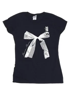Women's Minnie Mouse Bow Cotton T-Shirt in Navy Size: Small - Navy - Size: S - Disney - FashionsVida