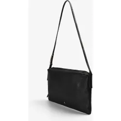 Bolso de hombro de piel con cierre de cremallera