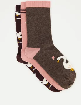 Pack de calcetines de mujer con print de ocas - Easy Wear - FashionsVida