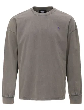 Sweatshirt - Boxy Longsleeve grey washed - S bis XXL - für Männer - Größe M - grau - Männer - male - ForPlay - FashionsVida