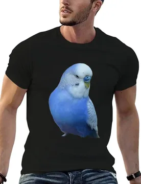 Blue Budgie Parakeet Lovers Design T-Shirt summer clothes Luxury man mens graphic t-shirts pack - Aliexpress - FashionsVida