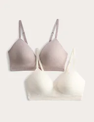 Pack Seamless Non Wired Full Cup Bras Oatmeal Mix female