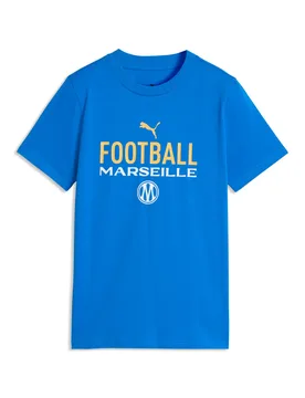 T-Shirt Kinder OM Culture 2026/27 - Bleu - male - Size: 14 ans - Puma - FashionsVida