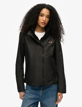 Superdry Women's Mountain Windbreaker Jacke mit Kapuze Schwarz - Größe: 34 - 119.99 - FashionsVida