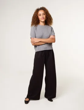 Wide Leg Trouser - L/XL / BLACK - female - Blue Vanilla - FashionsVida