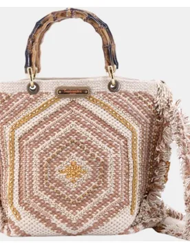 Bolso Tote de algodón con bordados en - Simó Sastre - FashionsVida