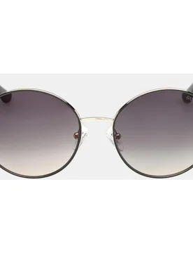 Gafa de sol de mujer redonda metalica con lente degradada - Guess - FashionsVida