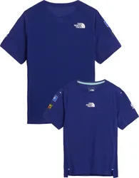 T-shirt de trail/running - W Summit High Trail SS Graphic Bold Blue - Taille XS - Bleu